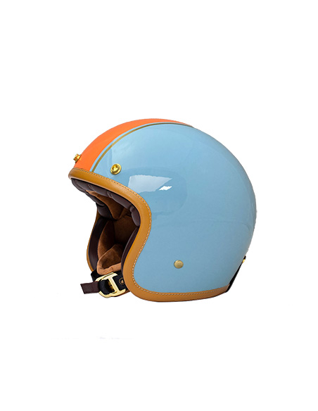 CASQUE JET THE CLASSIC BLUE/ORANGE